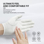 Amy Sport Golf Gloves Women Left Hand With Ball Marker Usa Flag Leather 2 Pack For Right Handed Golfer All Weather Grip Soft Com