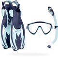 Cressi Tinetto Rocks Dry Set, Navy/Ice Cyan, L/XL