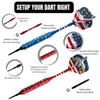Soft Tip Darts Set - Professional Darts For Electronic Dartboard - Includes Brass Barrels + Plastic & Aluminum Shafts + Rubber O