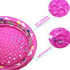 Big Summer 3 Rings Kiddie Pool, 48   X12   , Kids Swimming Pool, Inflatable Baby Ball Pit Pool, Small Infant Pool (Pink)