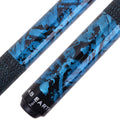 Ab Earth 58 Inch Hand-Painted Series 2-Piece Billaird Pool Cue Stick With Irish Linen Wrap (Blue, 19Oz)