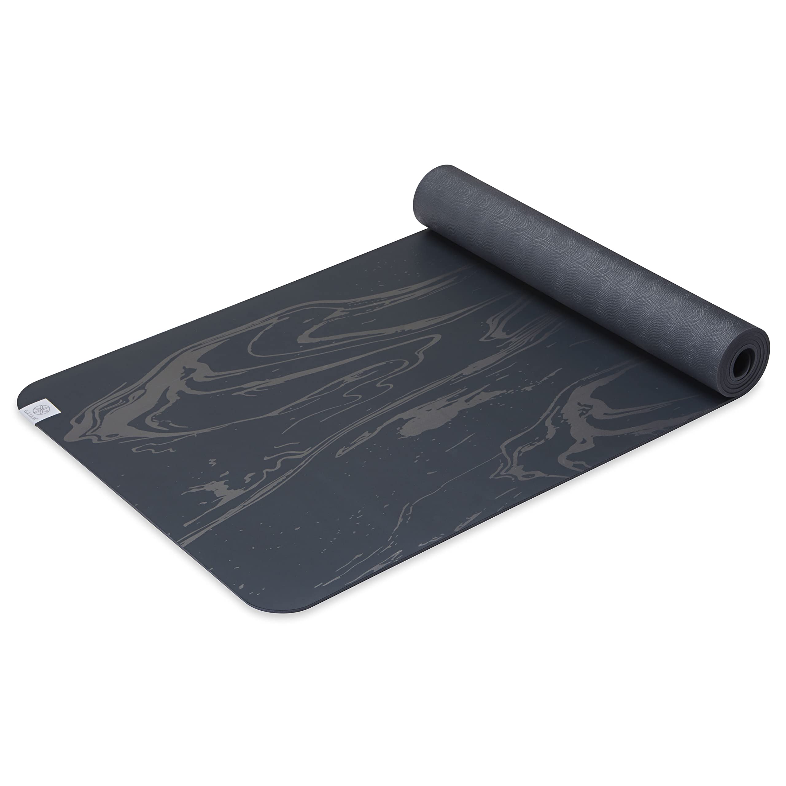 Gaiam Dry-Grip Yoga Mat - 5Mm Thick Non-Slip Exercise & Fitness Mat For Standard Or Hot Yoga, Pilates And Floor Workouts - Cushi