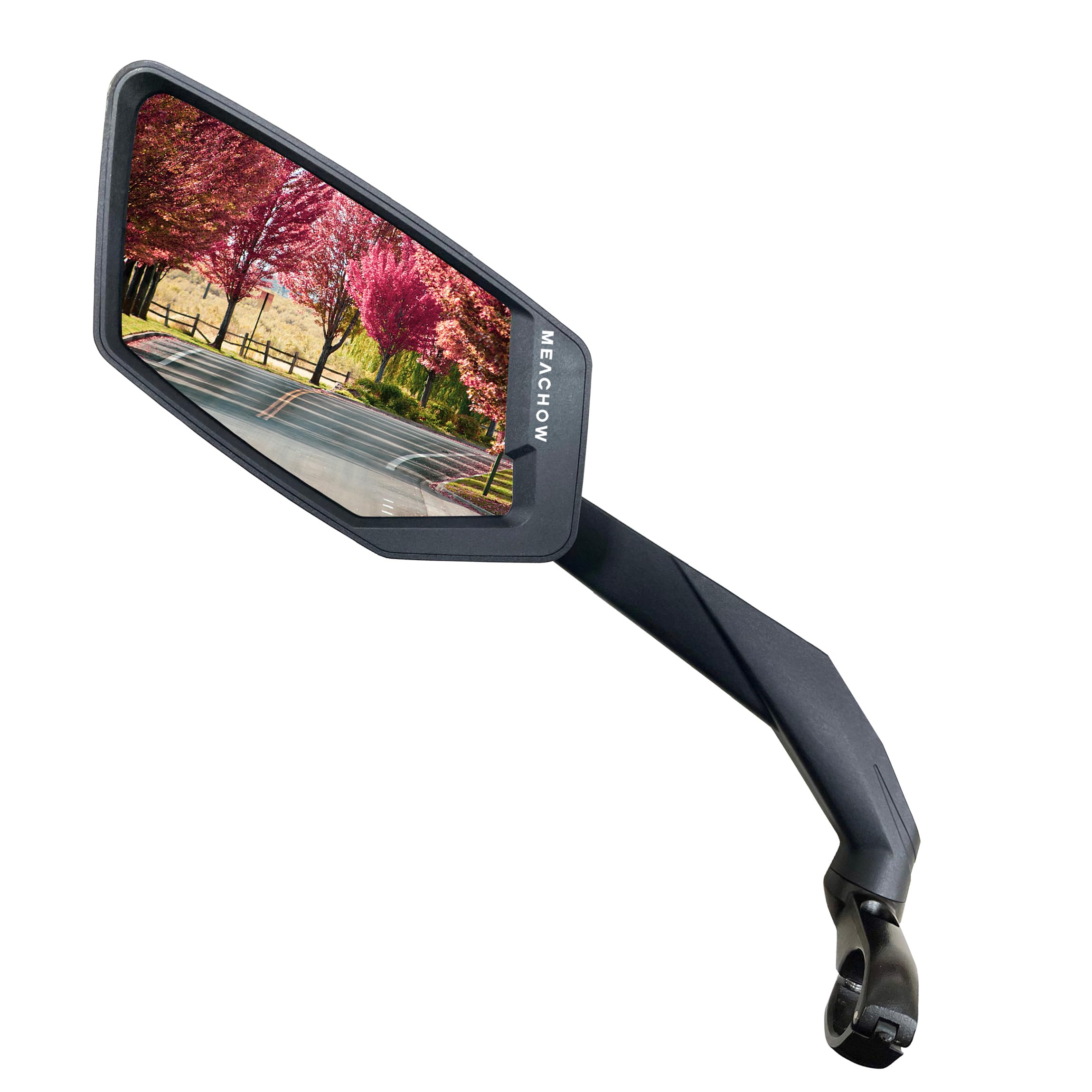 Meachow 2024 New Handlebar Bike Mirror, Scratch Resistant Glass Lens, Ultra-Hd, E-Bike Mirror, Bicycle Mirror, (Silver Left Side