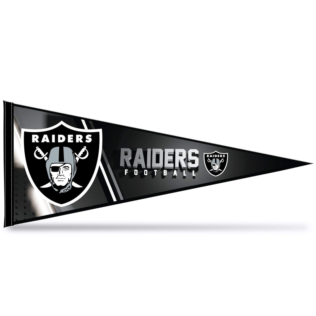 Rico Industries Nfl Football Las Vegas Raiders Primary 12'' X 30'' Felt Wall D  Cor Pennant - Great For Home/Bed Room/Man Cave D