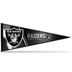 Rico Industries Nfl Football Las Vegas Raiders Primary 12'' X 30'' Felt Wall D  Cor Pennant - Great For Home/Bed Room/Man Cave D