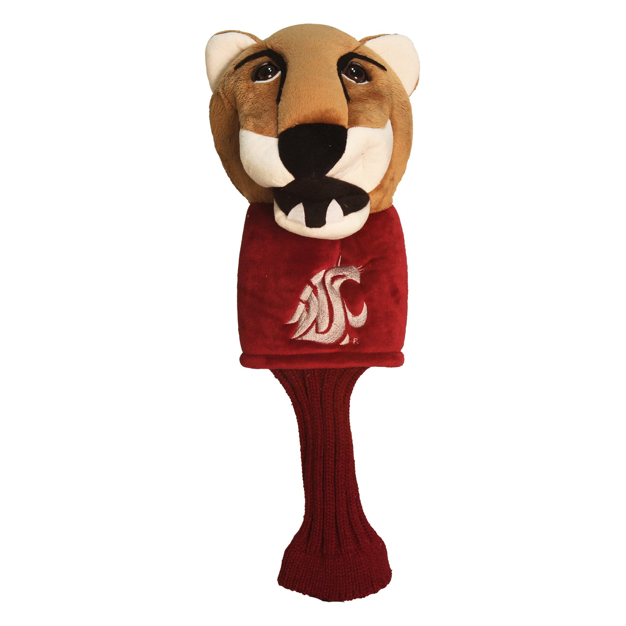 Team Golf NCAA Washington State Cougars Mascot Head Cover Mascot Golf Club Headcover, Fits most Oversized Drivers, Extra Long So