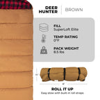 Teton Sports Deer Hunter Sleeping Bag - Warm Camping Sleeping Bag; Tough Canvas Shell; Camping, Hunting, Fishing And Cold Weathe