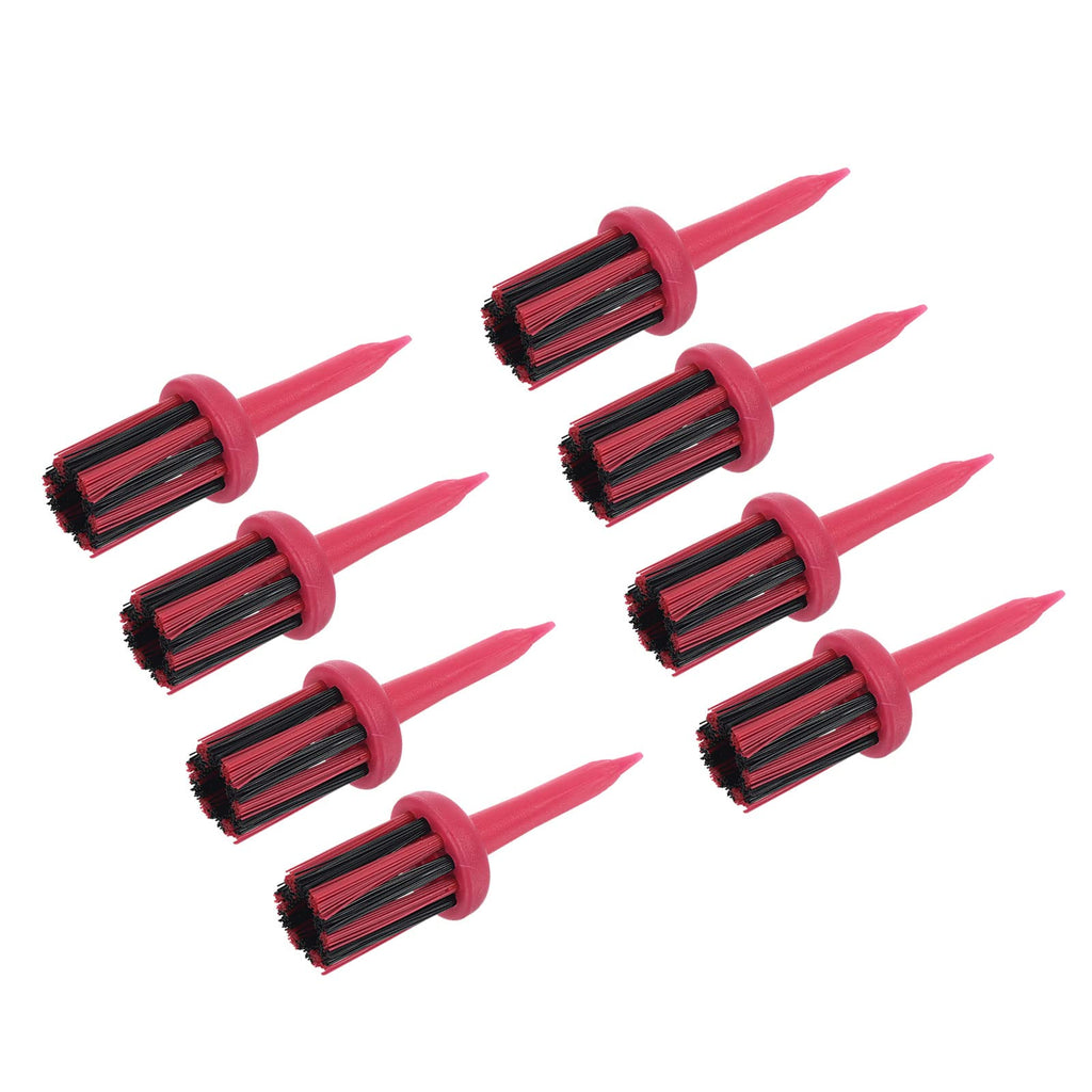 Patikil Golf Tee Brush Top 2 Inch, 12 Pack Unbreakable Plastic Golfing Tees Low Friction Resistance For Men And Women, Red