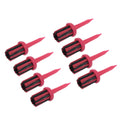 Patikil Golf Tee Brush Top 2 Inch, 12 Pack Unbreakable Plastic Golfing Tees Low Friction Resistance For Men And Women, Red
