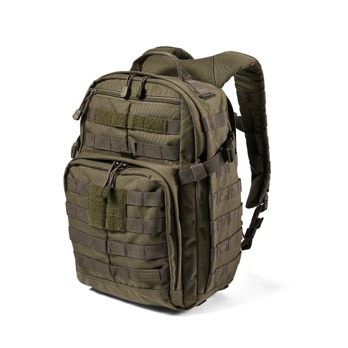 5.11 Tactical Backpack, RUSH 12 2.0 Military Survival Molle Back Pack with Laptop Compartment, Small, 24L, Ranger Green, Style 5