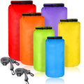 Shappy 6 Pcs Waterproof Dry Bag Set 6 Size Lightweight Sack and Long Adjustable Shoulder Strap 20/15/10/8/5/3l Outdoor Keep Gear