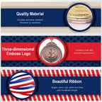 Hilitchi Gold Silver Bronze Award Medals With Ribbon Winner Awards Olympic Style For Kids School Sports Meeting Sports Events Or