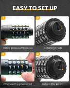 KEYSTP Bike Lock Cable with Combination,High Security 5-Digit Resettable Combination Bicycle Lock Anti-Theft, with Mounting Brac