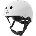 Triple Eight LIL 8 Dual Certified Sweatsaver Kids Skateboard and Bike Helmet with Padded Chin Buckle, White Glossy, (3922)