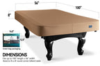 Bearcover Heavy Duty Leatherette Billiard Pool Table Cover, Waterproof & Tearproof Cover For Pool Table 7/8/9Ft (Wheat Brown, 8F