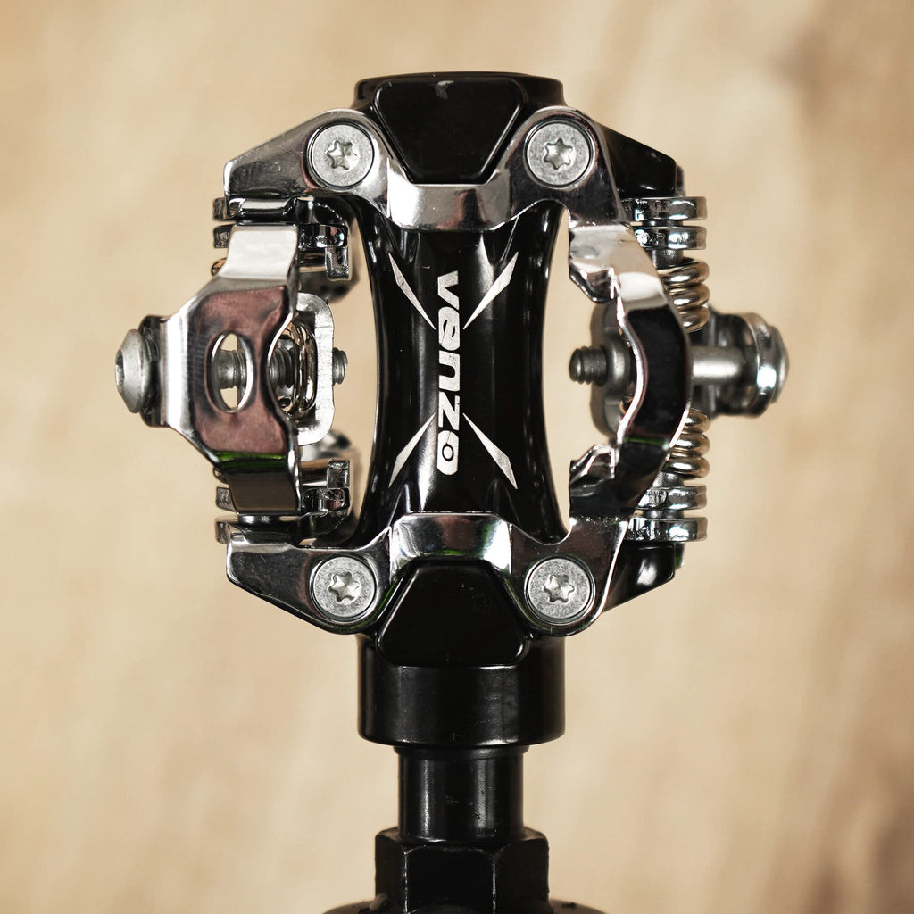 Venzo Mtb Mountain Bike Sealed Clipless Pedals Compatible With Shimano Spd Type Cleats Sm-Sh51 Mtb Shoes - Easy Clip In
