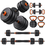 Feierdun Adjustable Dumbbells, 90Lbs Free Weight Set With Connector, 4 In1 Dumbbells Set Used As Barbell, Kettlebells, Push Up S