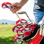 Red And White Us Flag Neoprene Golf Club Head Cover Wedge Iron Protective Headcover For Callaway, Ping, Taylormade, Cobra, Etc.