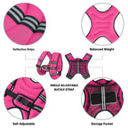 APEXUP 10lbs Weighted Vest Men Women, Weight Vest for Women Workout Equipment for Strength Training Running (Pink)