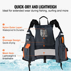 Vevor Life Vest For Watersports (Pfd), Life Jacket With Waterproof Nylon & 96N Buoyancy, Life Vest/Jacket For Any Water Activity