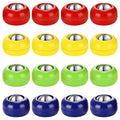 Gejoy 32 Pieces Mini Shuffleboard Replacement Pucks Tabletop Equipment Rollers Set Shuffleboard Curling Accessories(Red, Blue, Y