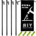 4 Pack Tent Stakes Heavy Duty Metal Tent Pegs For Camping Steel Tent Stakes 16 Inch Unbreakable And Inflexible