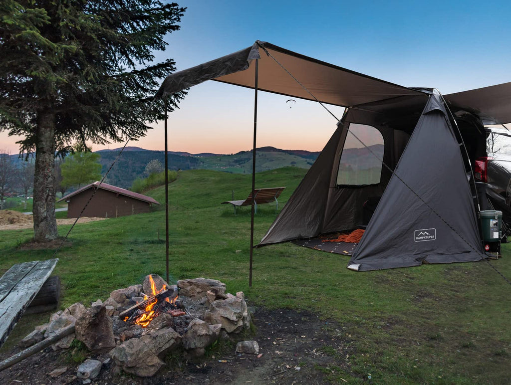 Kampkeeper Suv Car Tent, Tailgate Shade Awning Tent For Camping, Vehicle Camping Tents Outdoor Travel (Black)