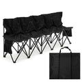 Kigley 5 Seats Folding Soccer Bench Chair Portable Team Sports Sideline Bench for Football Camp Travel Events Outdoor Seating wi