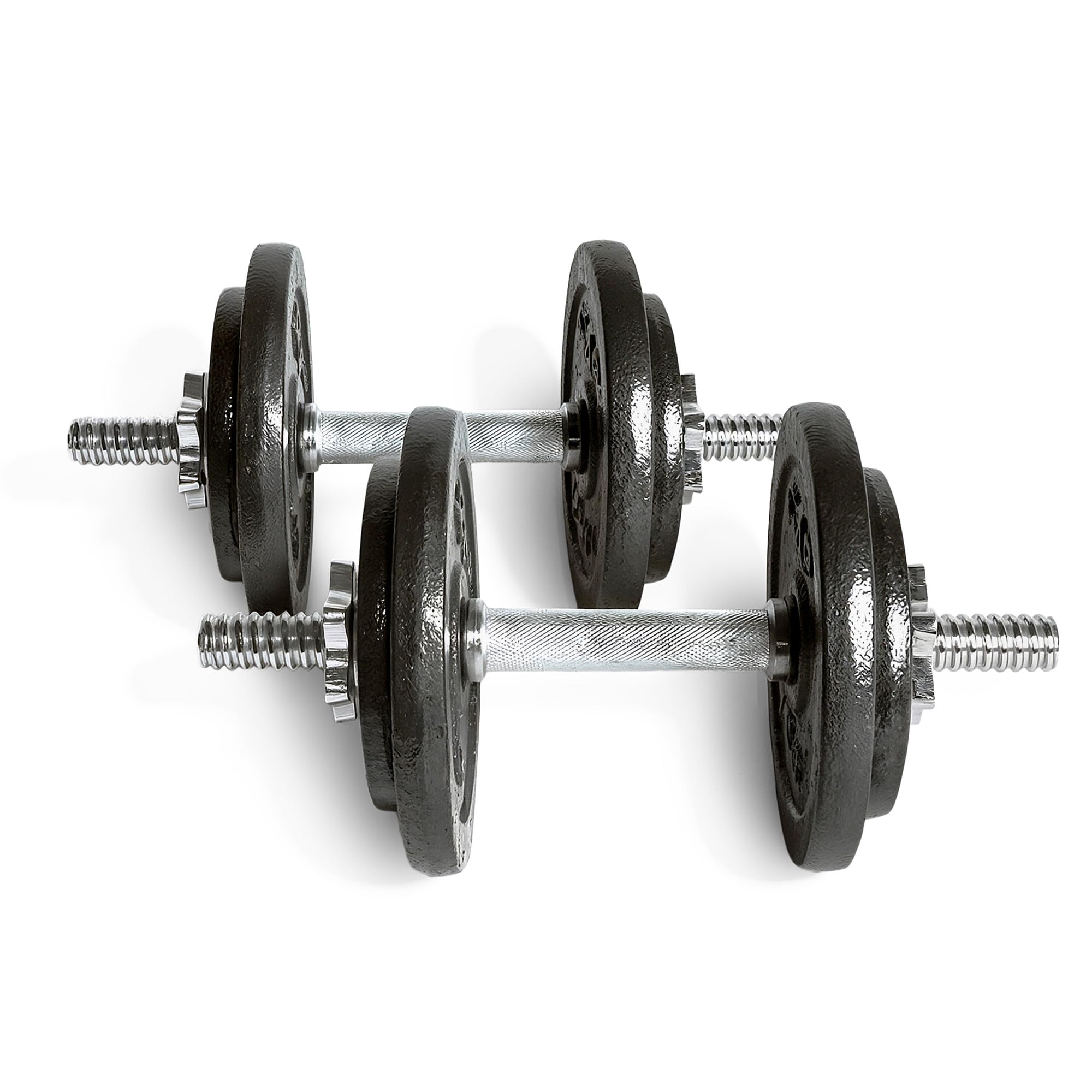 CAP Barbell 25-Pound Adjustable Dumbbell Weight Set, c. Black, 50 LB (Pair)