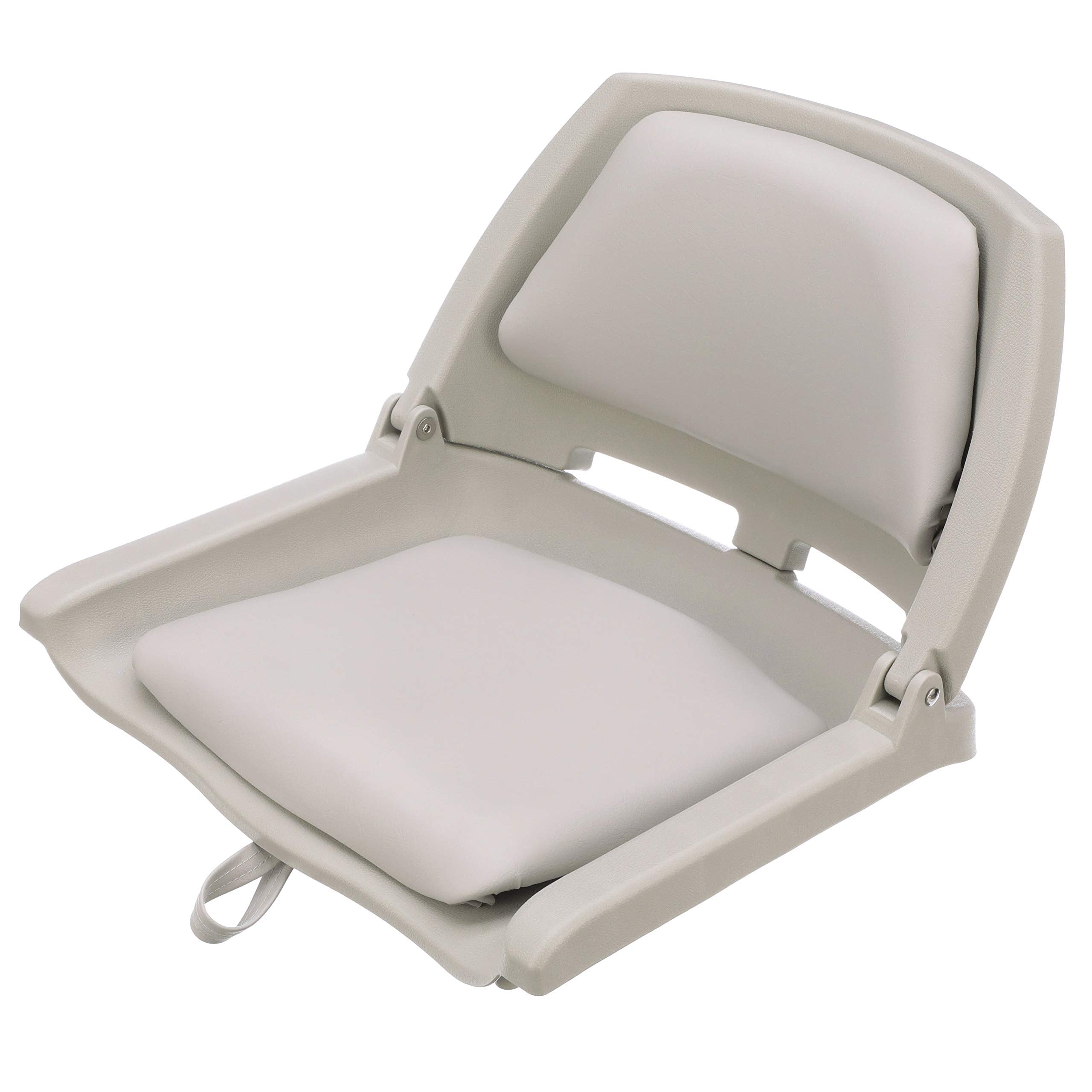 Attwood 98391Gy Padded Boat Seat, Gray, Molded Plastic Frame, 20 Inches W X 17 Inches D X 12 Inches H