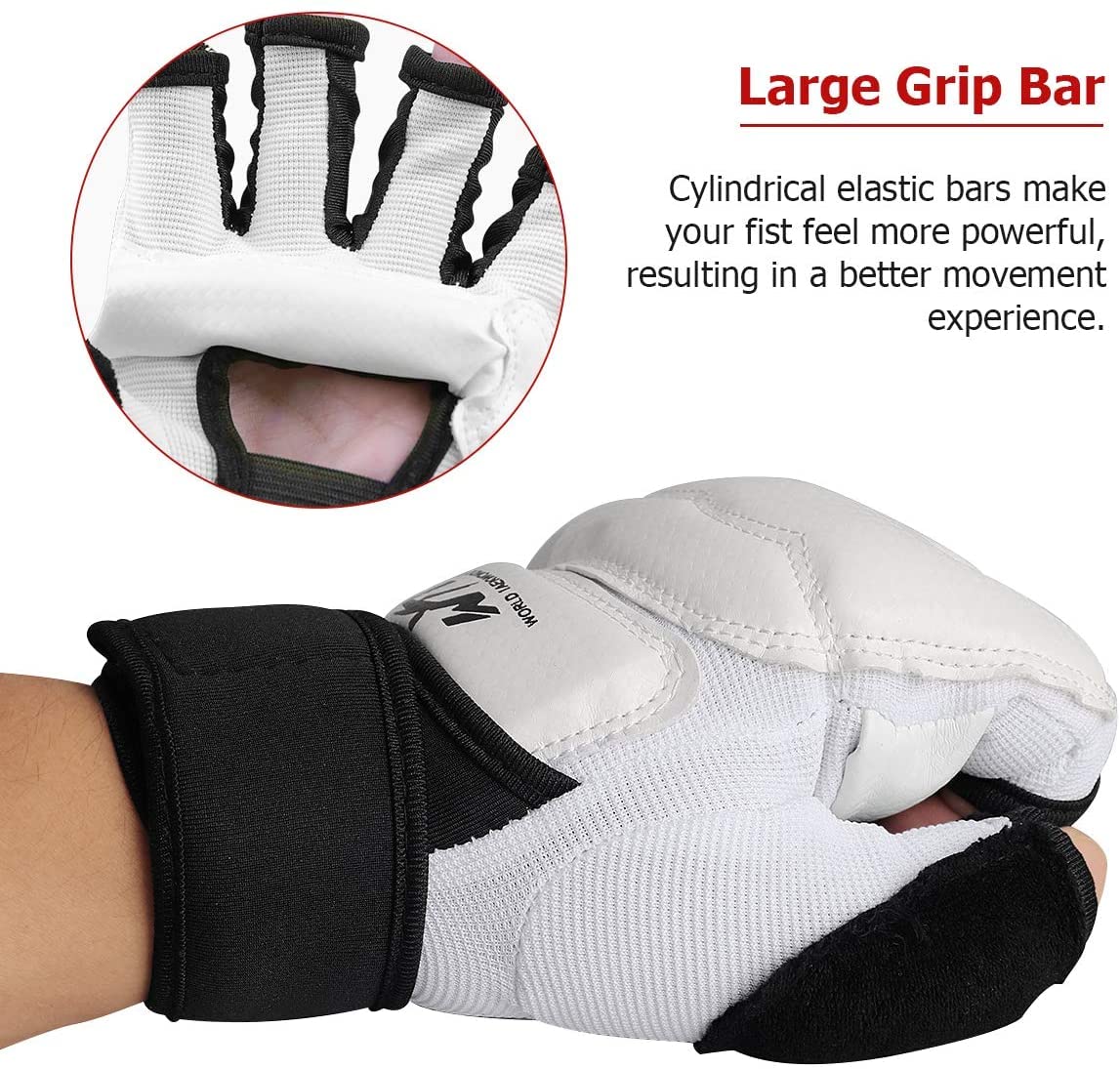 Punch Bag Training Gloves, Langray Taekwondo Karate Gloves For Sparring Martial Arts Boxing Training For Adults And Kids,White S