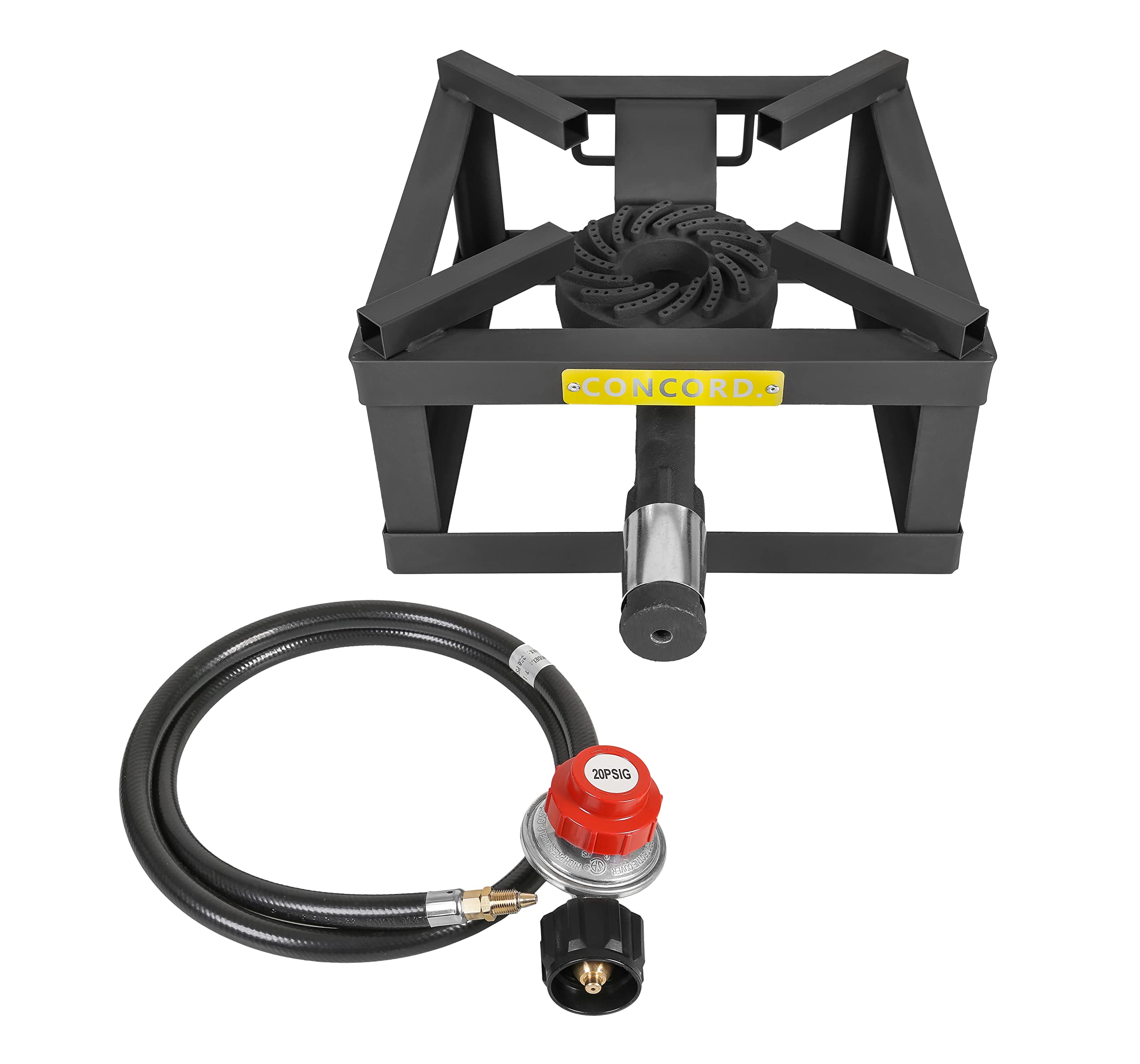 Concord 12 The Block Burner Single Propane Outdoor Burner. 100,000 Btu Great For Home Brewing, Camping, Tailgating, And More!
