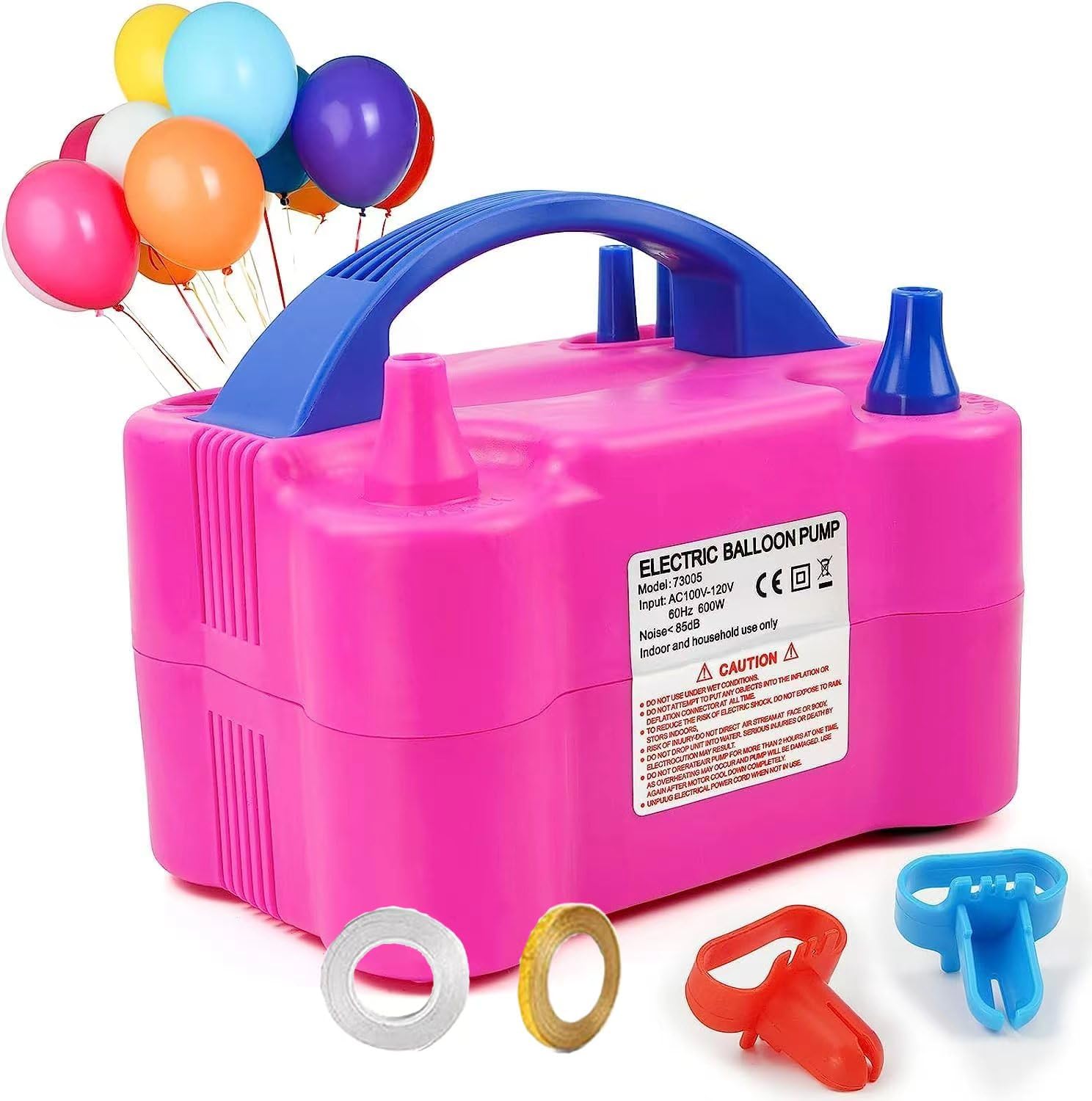 Hflyjpyw Electric Air Balloon Pump, Portable Dual Nozzle Electric Balloon Inflator/Blower For Party Decoration,Used To Quickly F