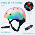 Toddler Helmet, Bienbee Kids Bike Helmet Skateboard Helmets For Bicycle Balance Bike Scooter For Girls Kids Age 3-5-8 Years Rain