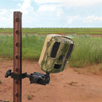 ORIPIK T-Post Trail Camera Mount - 360 Degrees Adjustable Game Camera Holder, Hunting, Easy Installation & Compact Sturdy 2 Pack