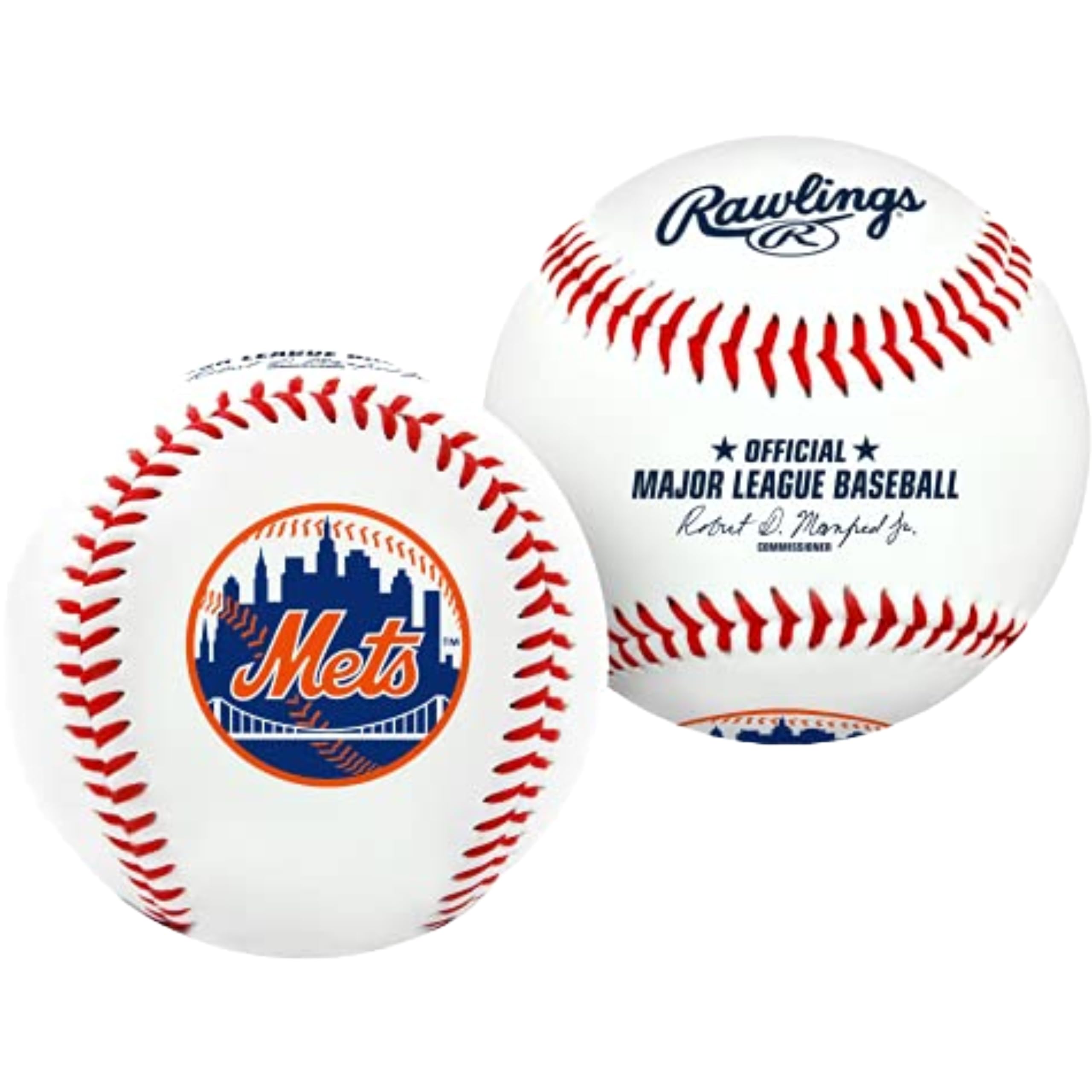 Rawlings | MLB Team Logo Baseball | New York Mets | Official | White