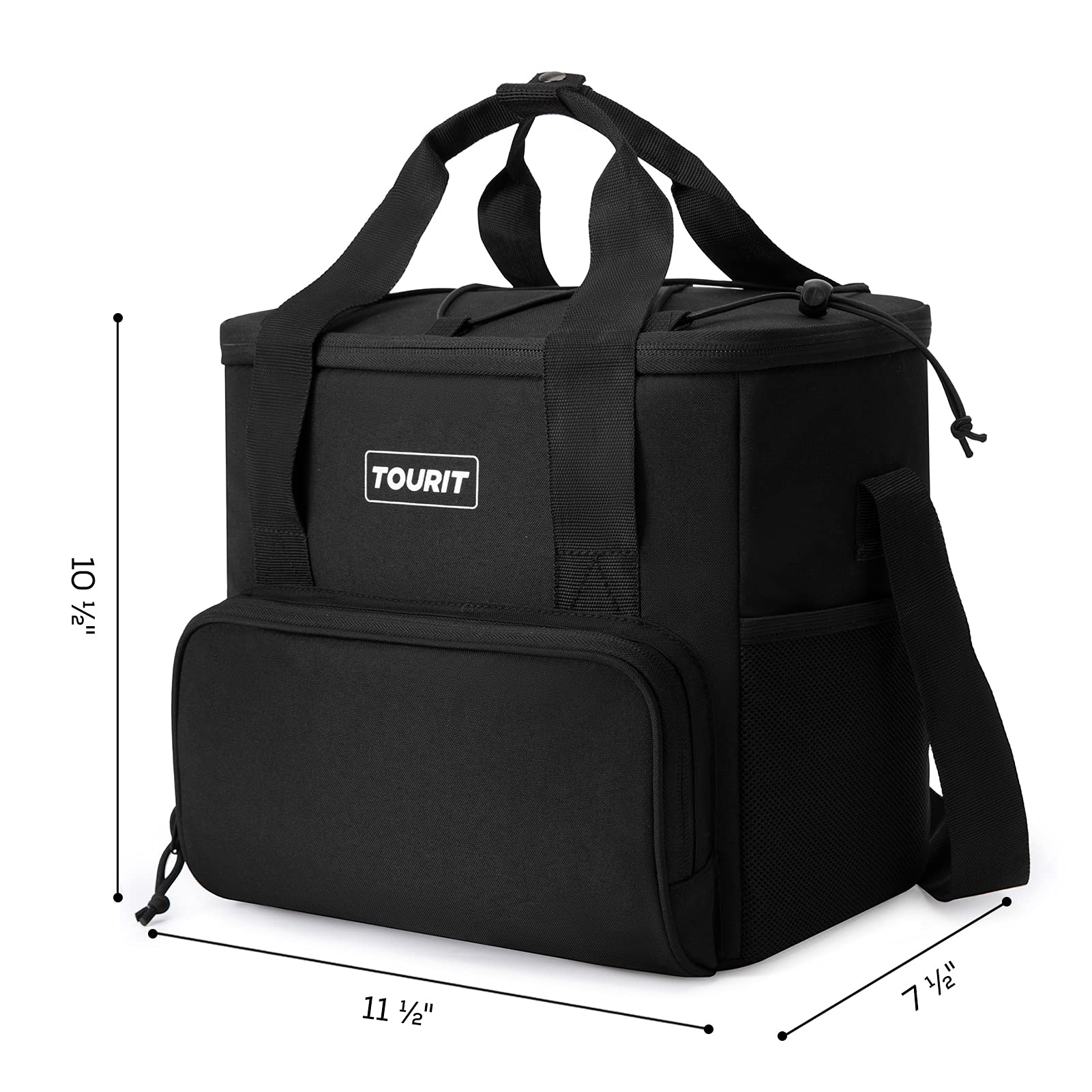 Tourit Cooler Bag 24-Can Insulated Soft Cooler Lunch Coolers Portable Cooler Bag 14.6L For Picnic, Beach, Work, Trip, Daily, Bla
