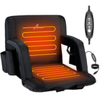 Sportneer Heated Stadium Seats for Bleachers: 3 Heated Modes 6 Reclining Positions Stadium Seats with Back Support for Sport Eve