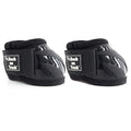 Back on Track Performance Equine Durable Rubber Horse Protective Pair of Hoof Bell Boots with Loop Closure, Black, Large