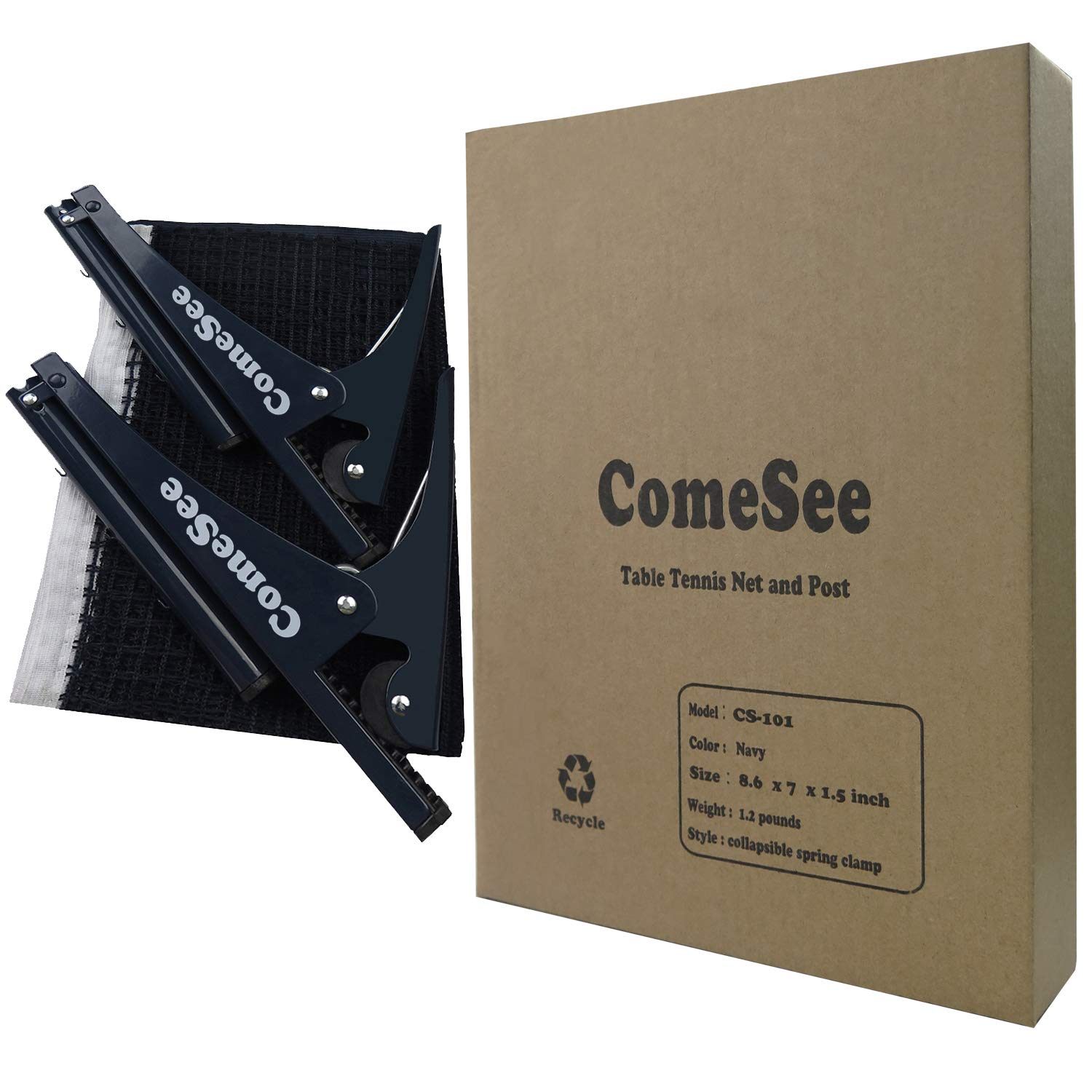 Comesee Kioos Collapsible Table Tennis Net Professional Steel Pingpong Net Clip Grip Mesh Training Competition Portable Tension