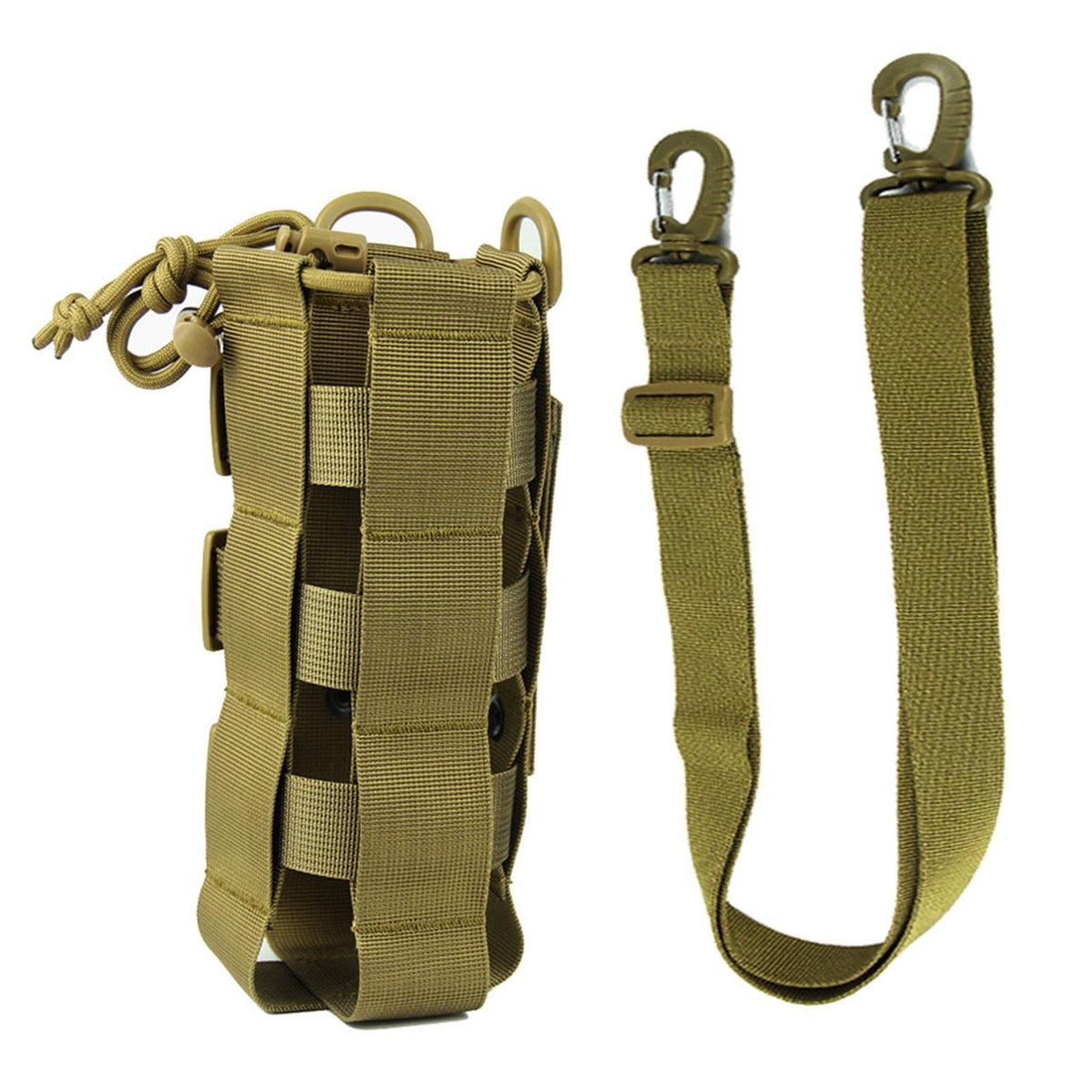 Bnf2.5L Water Bottle Pouch Bag Drawstring Holder For Camping Travel Brown|Sporting Goods | Outdoor Sports |1 Piece Water Bottles