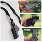 Xxinmoh Whistle With Lanyard For Coaches, Referees, Training, Outdoor Camping Accessories,Dog Whistle, Emergency Survival. (Blac
