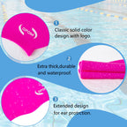 Women Silicone Swimming Cap, High Elasticity Thick Swim Hats For Long Hair, Bathing Swimming Caps For Women And Men Keep Your Ha