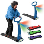 Geospace Winter Fun Foldable Snow Scooter, Ski Skate, Ski Skooter, Snow Sled, And Kids Snowboard With Led Light - Multi-Purpose