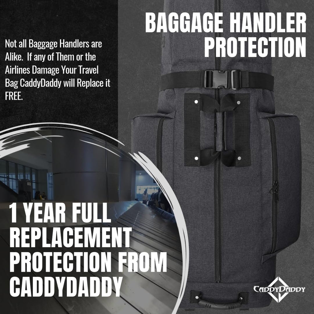 Caddydaddy Golf Constrictor 2 Travel Cover (Gunmetal)