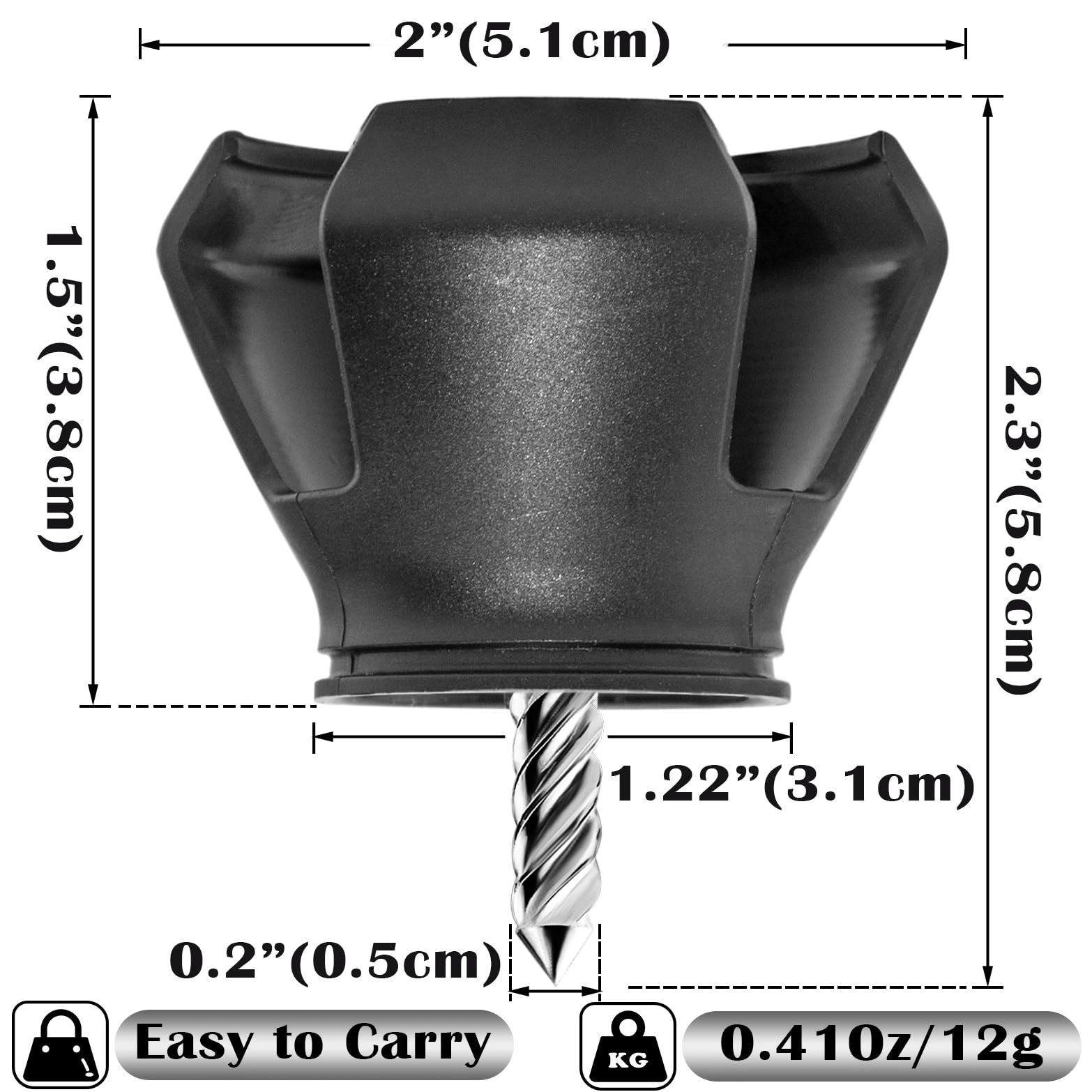 Famgee 3-Prong Golf Ball Retriever Grabber Portable Pick-Up Claw Plastic Picker Upper Suction Cup Grip Sucker Tool For Golf Putt