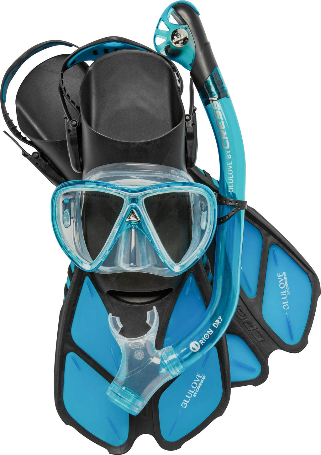 Cressi Bonete Pro Dry Set, Black/Orange, L/Xl