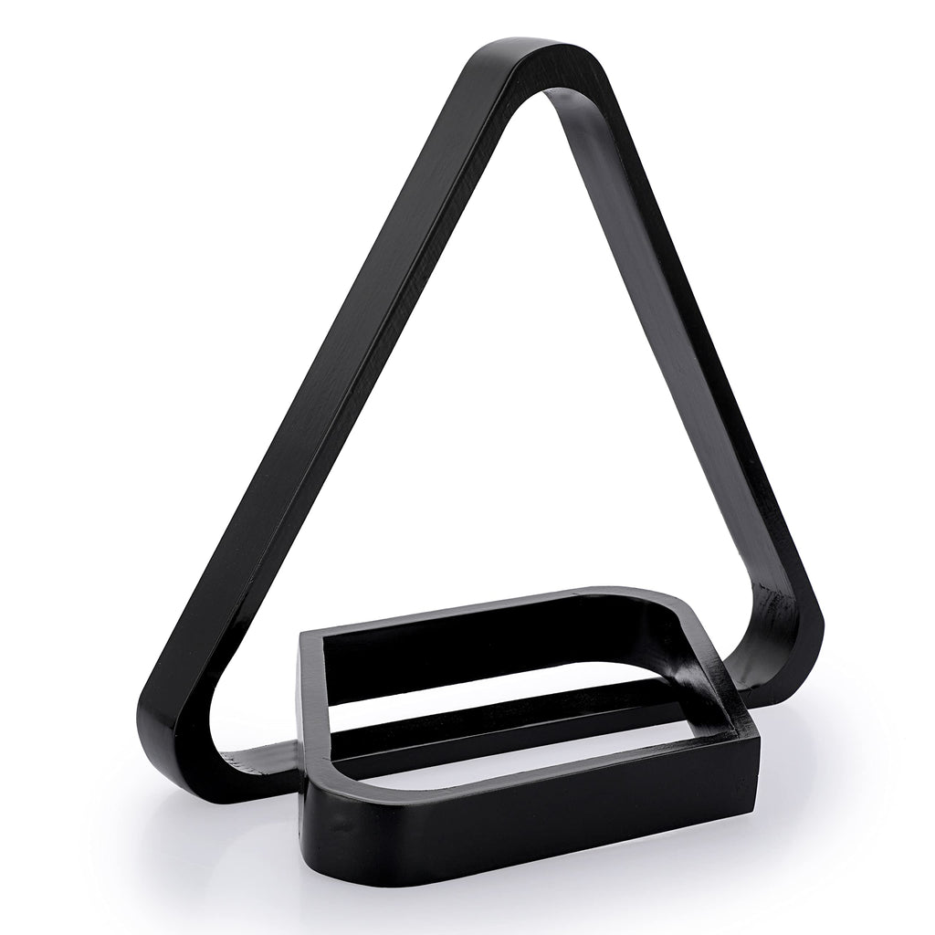 Ownmy Set Of 2 Black Wooden Billiard Ball Racks Set, Vintage Solid Wood Billiard 8-Ball Triangle Rack And 9-Ball Diamond Rack Ta