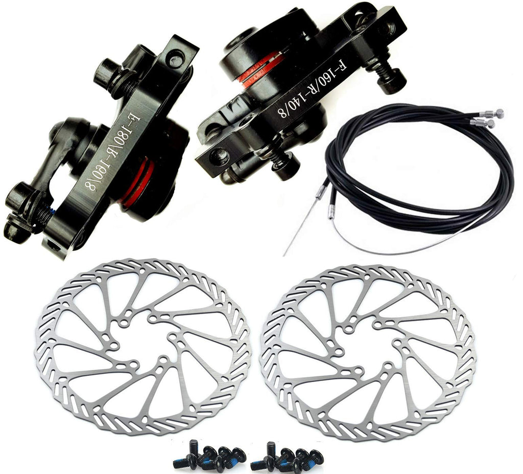 Wiroj Bluesunshine Mtb Bb8 Mechanical Disc Brake Front And Rear 160Mm Whit Bolts And Cable
