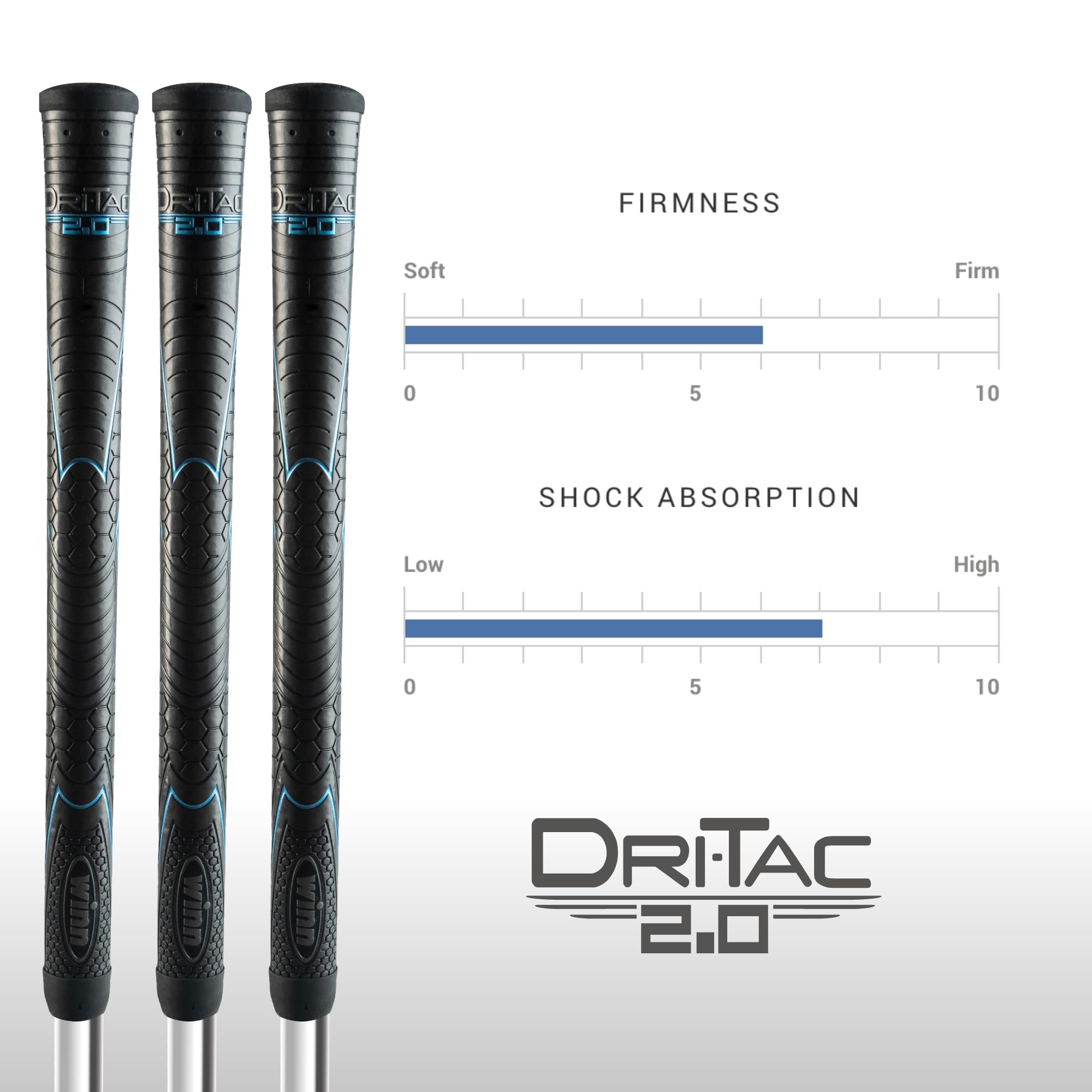 Winn Dri-Tac 2.0 Oversize Golf Grip - Tacky Feel, Moisture-Wicking, Shock Absorption | Avs Technology For Enhanced Performance |